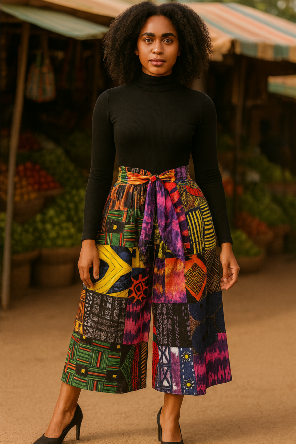 Patch Palazzo Pants- Free size