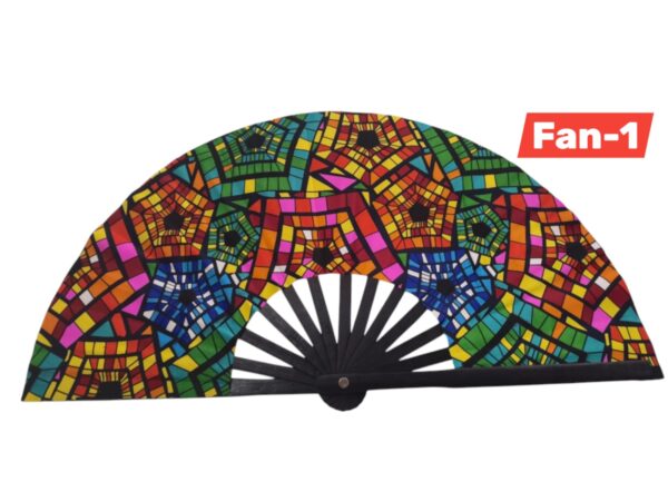 Ravn Fan in African Print fabric