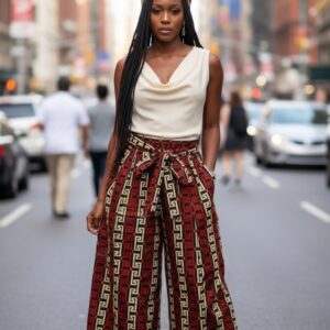 Tribal Brown Palazzo Pants- Free size