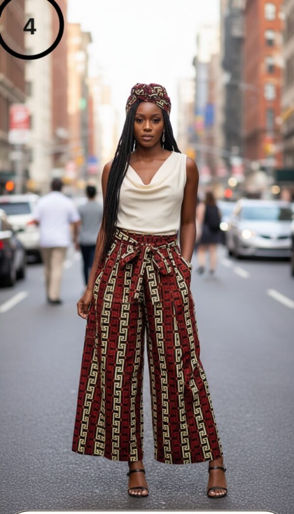 Tribal Brown Palazzo Pants- Free size